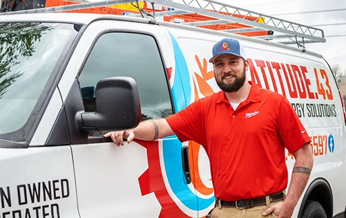 Latitude 43 branded service van