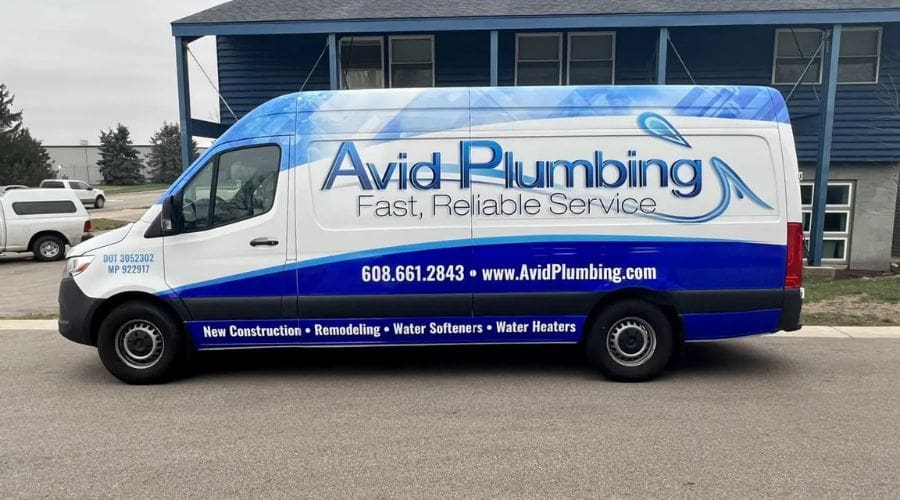 Avid Plumbing fleet graphics Madison