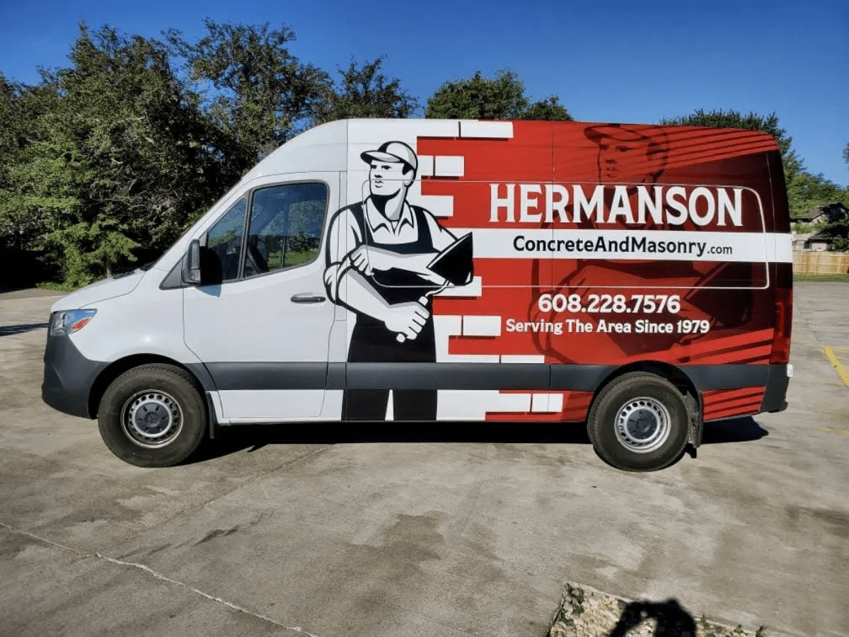 Hermanson vehicle wrap Madison WI