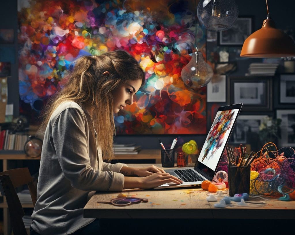 AI-Generated and Hybrid Graphic Designs